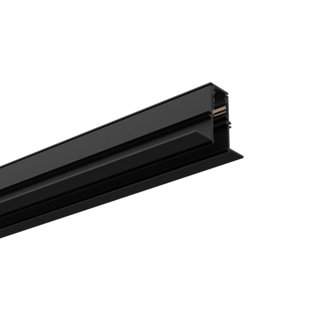 LIFELED LED Magnetic Track Light - Slim Series DEEPMINI-REC06-1M, 48VDC, 100/200mm, IP20 sealing, Aluminum, Sandy Black