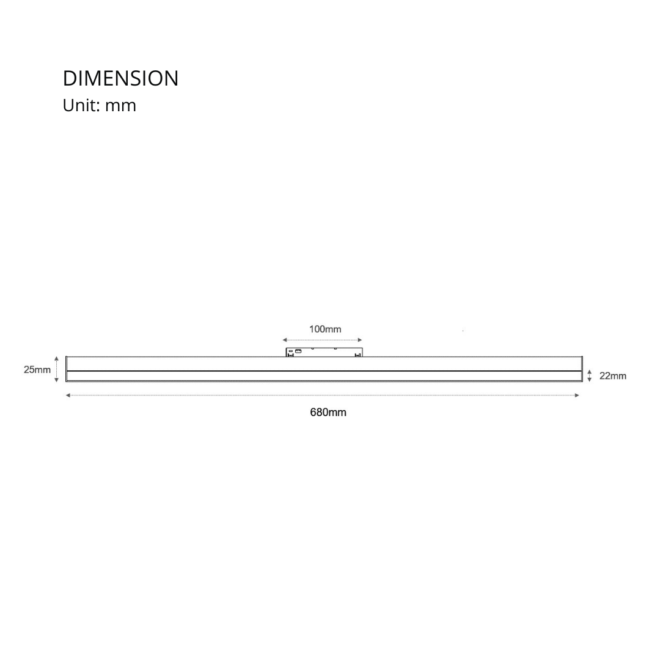 LIFELED LED Magnetic Track Light, Classic Series: 24W Bridgelux chip, 1455±5%lm, DC48V, 3000K color temperature