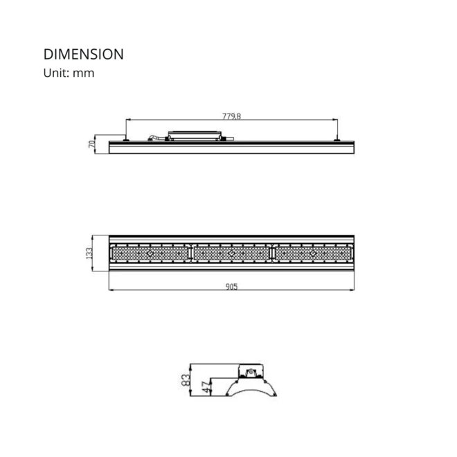 LIFELED Highbay Light 150W, OSRAM chip, 90° beam angle, 21000 lumens, 6000K color temperature