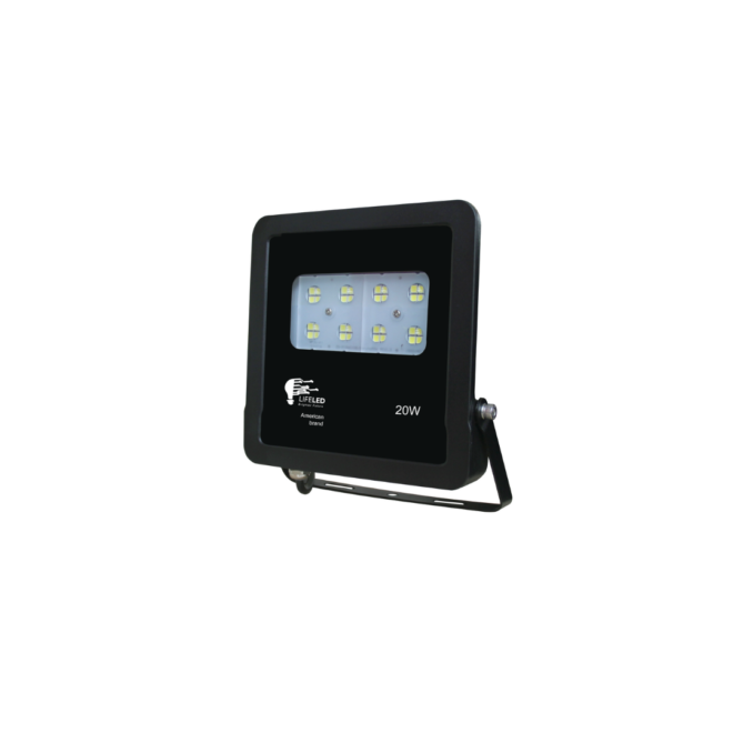 LIFELED Rock Series 20W flood light, SAMSUNG chip, 80° x 145° beam, 2693 lumens, 3000K/6000K color temp