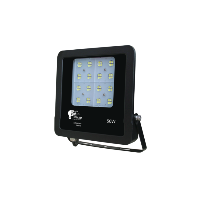 LIFELED Rock Series 50W flood light, SAMSUNG chip, 80° x 145° beam, 6797 lumens, 3000K/6000K color temp