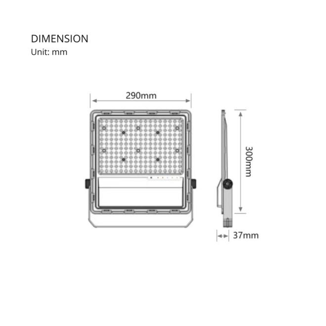 LIFELED LED Solar Flood Light SF02-200W-WW CW, 200W, CRI 75, 90° beam angle, 1680 lumens, 3000K/6000K CCT