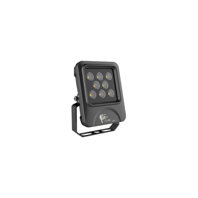 LIFELED Zone Series 10W flood light, BRIDGELUX chip, 45° beam angle, 1000 lumens, 3000K color temperature