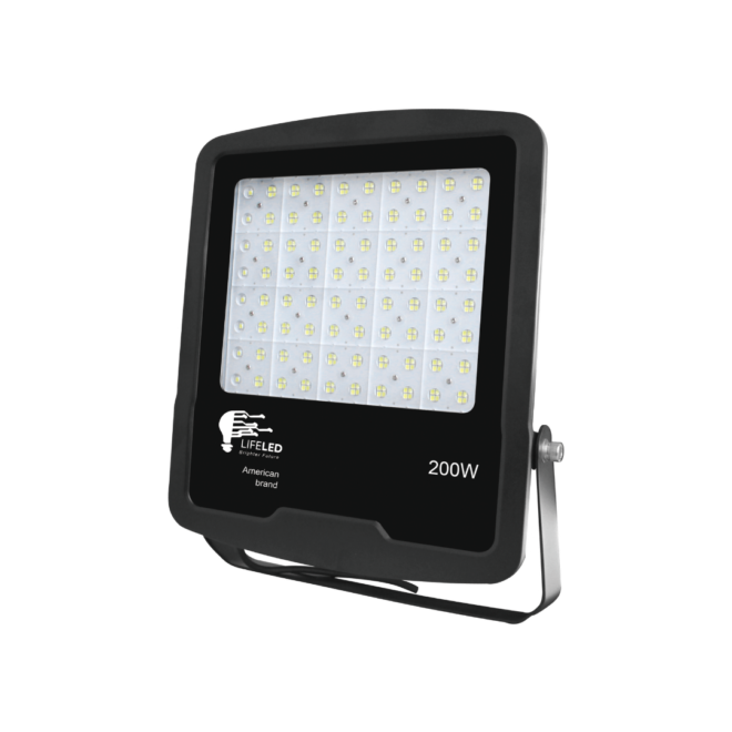 LIFELED Rock Series 200W flood light, SAMSUNG chip, 80° x 145° beam, 26238 lumens, 3000K/4000K/6000K color temp