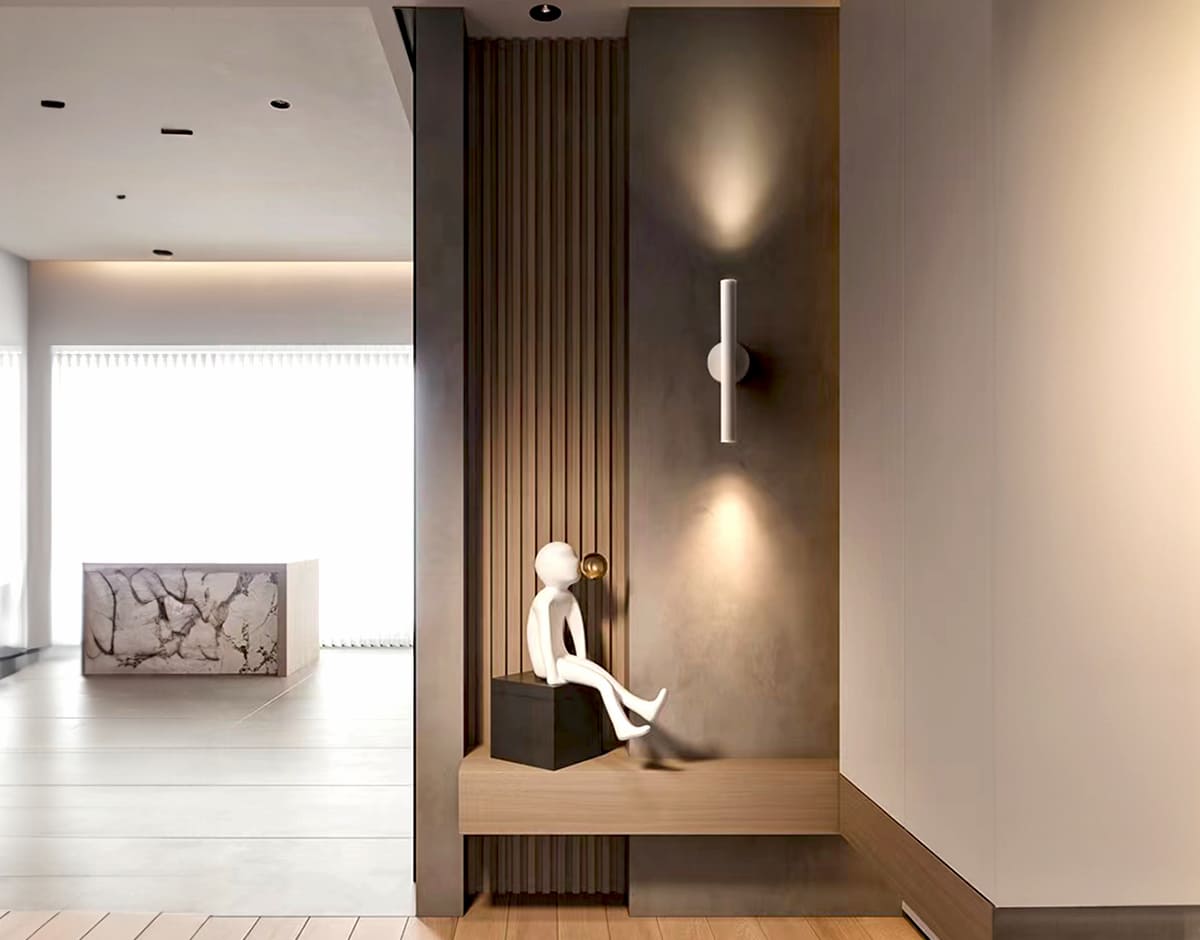 These hidden LED lights transform your walls into glowing canvases. Enjoy the modern aesthetic and even illumination without sacrificing precious floor space.
