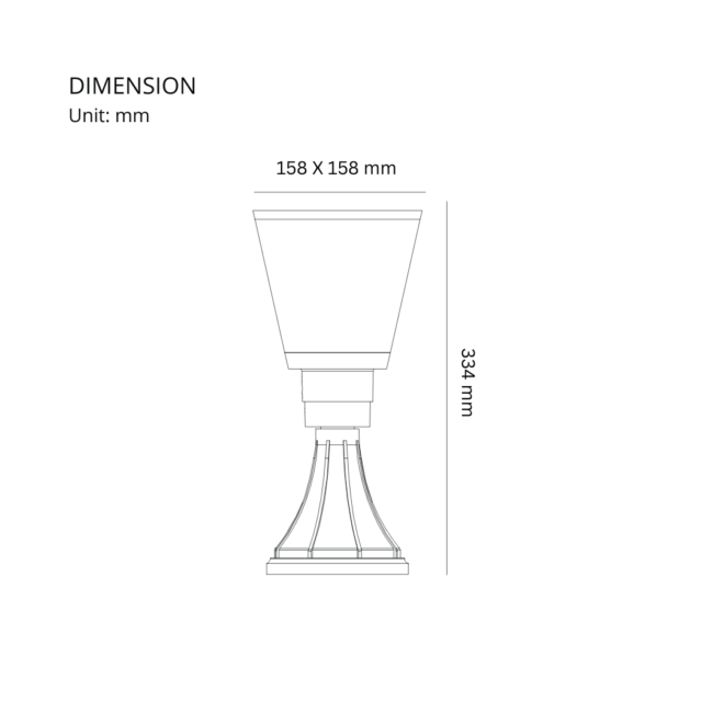 LIFELED LED Landscape Light, CLASSY-33: 20W max, E27 bulb, aluminum build, voltage 85-265V. Bulb not included