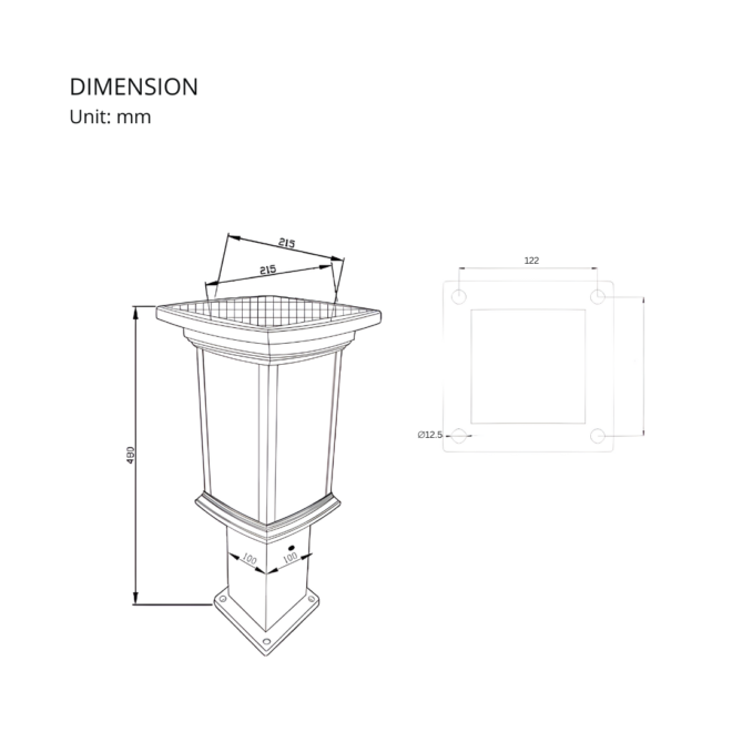 LIFELED LED Solar Garden Light GA-SOLAR-480-WALL, 9V/4.5W solar panel, 3W LED, 120° beam angle, 360 lumens, 3000K CCT