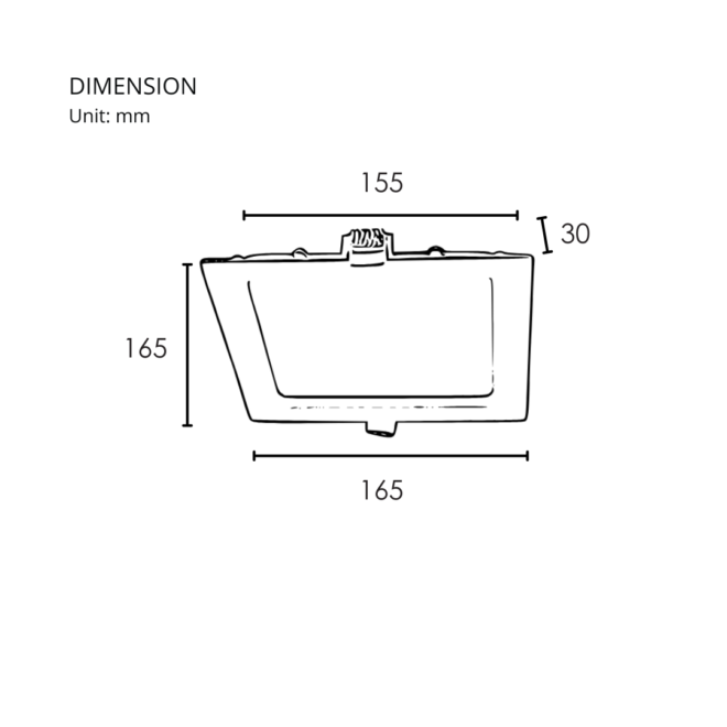 LIFELED HT Series Square 12W recessed downlight, 1200 lumens, CRI >80, CCT 3000K/4000K/6500K, AC85-265V