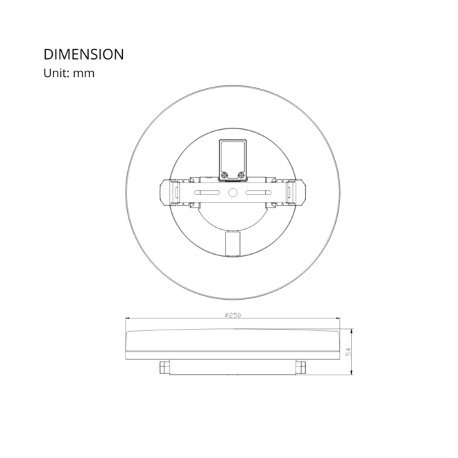 LIFE Series 30W surface-mounted downlight with 3300 lumens, CRI of 80 or higher, adjustable color temperature (3000K, 4000K, 6000K), and operating voltage of AC180-250V