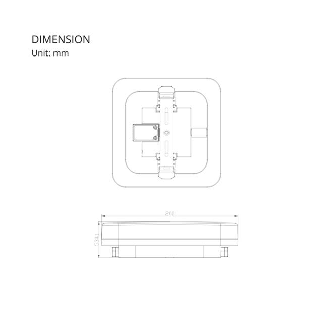 LIFE Series 20W surface-mounted downlight featuring 2000 lumens, CRI of 80 or higher, adjustable color temperature (3000K, 4000K, 6000K), and an operating voltage of AC180-250V