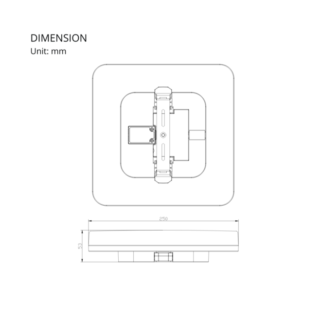 LIFE Series 30W surface-mounted downlight with 3300 lumens, a CRI of 80 or higher, adjustable color temperatures of 3000K, 4000K, and 6000K, and an operating voltage of AC180-250V