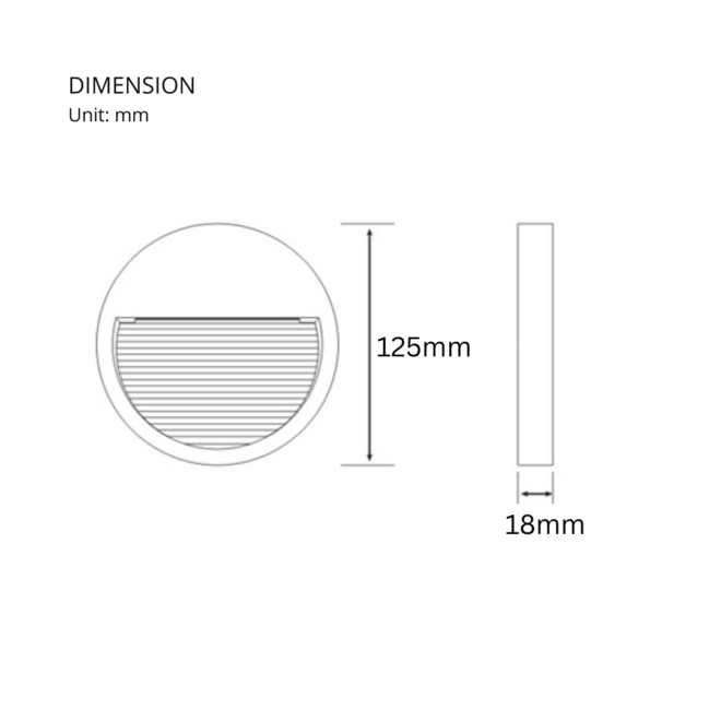 LIFELED LED Landscape Light, STEP-R2-6W: 6W light with 600LM luminous flux, >80 CRI, 3000K CCT, 200-240V voltage