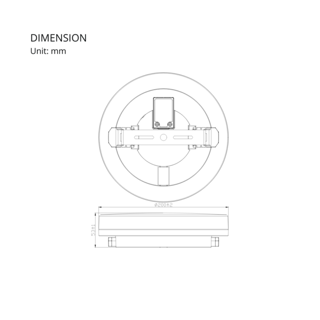 LIFE Series 20W surface-mounted downlight with 2000 lumens, CRI of 80 or higher, adjustable color temperature (3000K, 4000K, 6000K), and operating voltage of AC180-250V