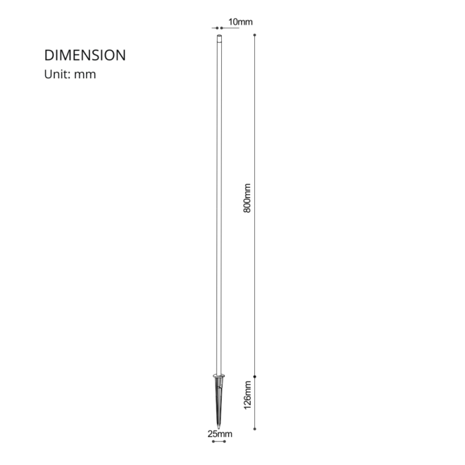 LIFELED LED Landscape Light, GR-POINT-80-3K: 0.5W, 3000K, CRI >80, stainless steel, 24V ideal for refined outdoor lighting