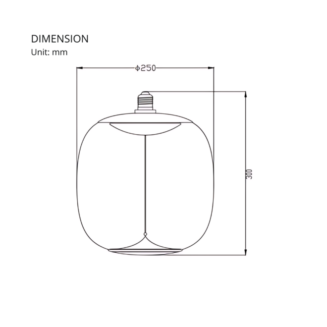 LIFELED LUXE-250 decorative bulb, 12W, 360° beam angle, E27 base, 550 lumens, 1800K color temperature