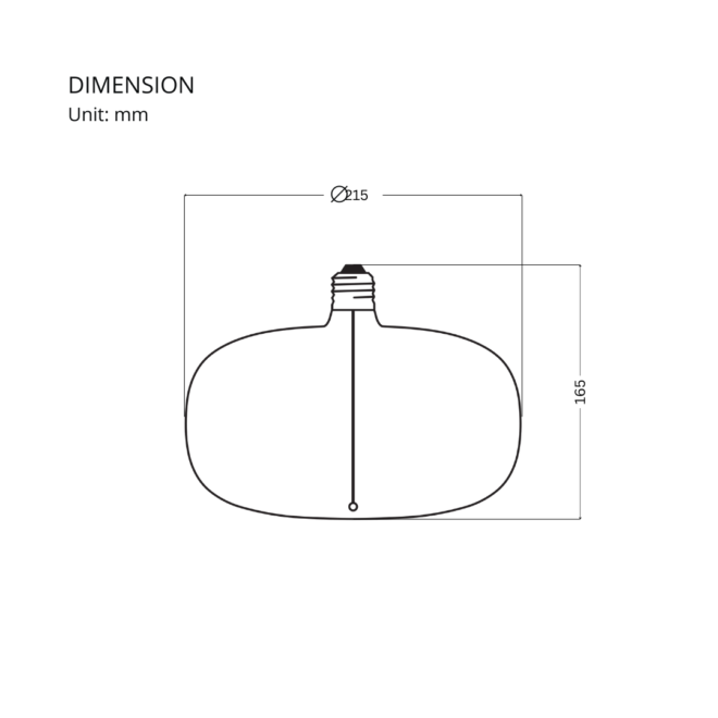 LIFELED LUXE-G215 decorative bulb, 3W, 360° beam angle, E27 base, 60 lumens, 1800K color temperature