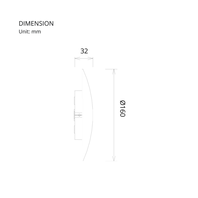 ASTRO-6W-BK LED exterior wall light with 6W wattage, 360LM luminous flux, a color temperature of 3000K, and a 360° indirect beam angle. High color rendering index (CRI) >90