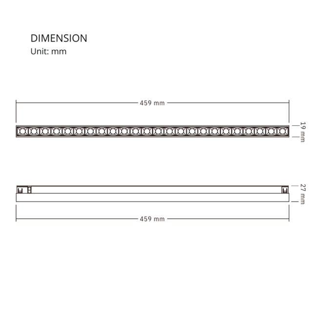 LIFELED LED Magnetic Track Light, AURUM Series, 20W: 36° beam angle, >90 CRI, 1600lm/W luminous flux, and 3000K color temperature for vibrant, focused lighting