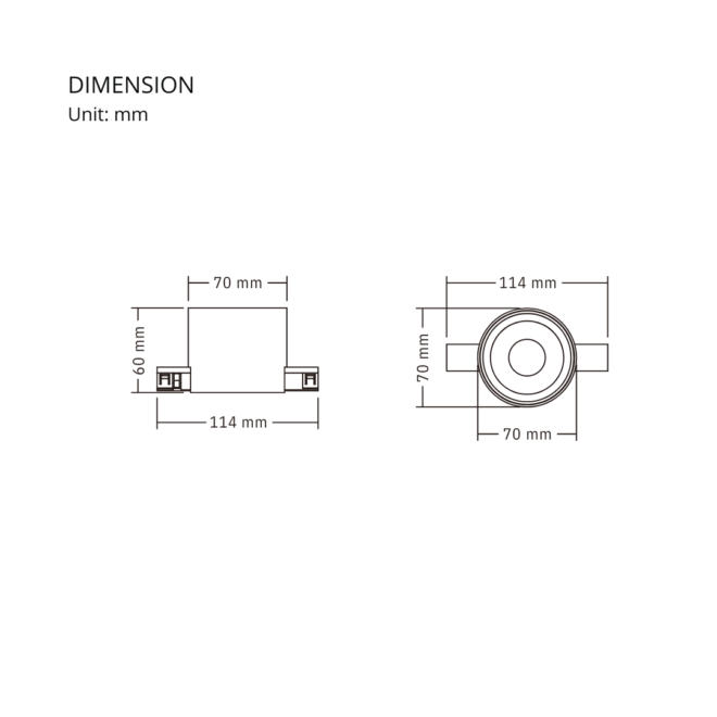 LIFELED LED Magnetic Track Light, AURUM Series: 8W power, 630LM luminous flux, 3000K CCT, 36° beam angle, and >90 CRI.