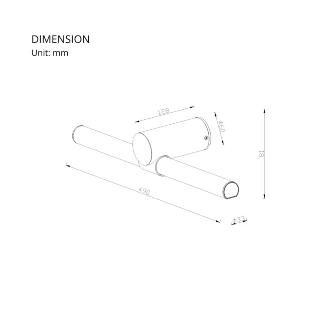 LED interior wall light LIFE-DOTA-BK, 15W, beam angle 24°, CRI >80, luminous flux 975lm/W, available in black, white, and gold