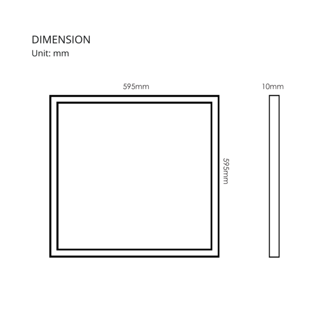 LIFELED Panel Series 40W recessed downlight, 120° beam angle, SMD 2835 chip, 4000 lumens, 3000K/4000K/6000K color