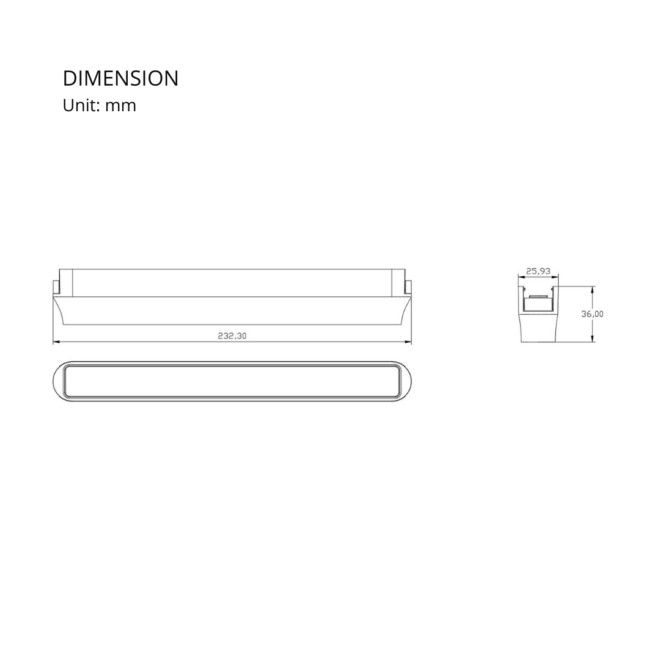 LIFELED LED Magnetic Track Light, Milana: 9W COB LED, CRI >90, offering a luminous flux of 415lm/W, and a color temperature of 3000K