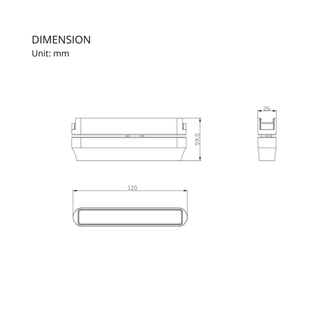 LIFELED LED Magnetic Track Light, Milana: 6W COB LED, CRI >90, providing a luminous flux of 267lm/W, with a color temperature of 3000K