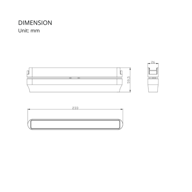 LIFELED LED Magnetic Track Light, Milana: 9W COB LED, CRI >90, delivering a luminous flux of 415lm/W, with a color temperature of 3000K