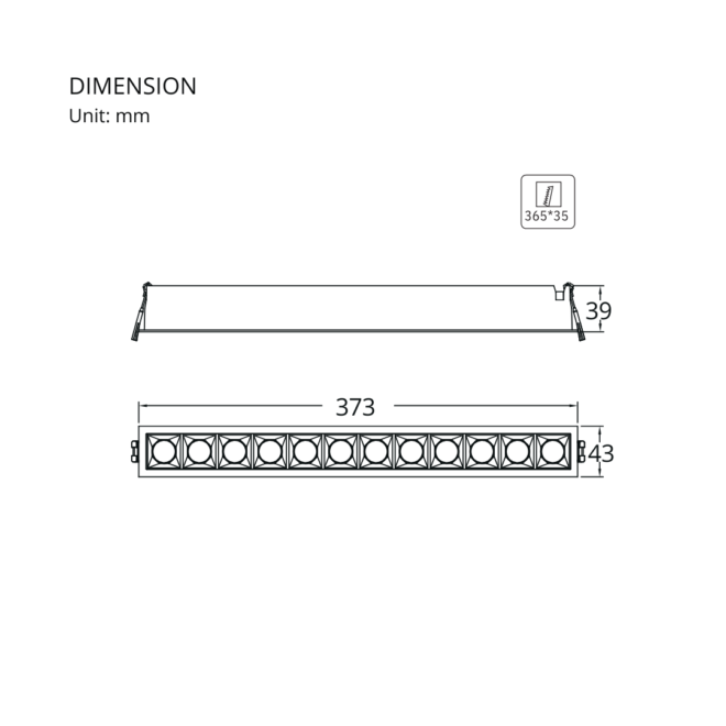 LIFELED Pixel Series 24W recessed downlight, 36° beam angle, SMD Bridgelux chip, 2400 lumens, 3000K color